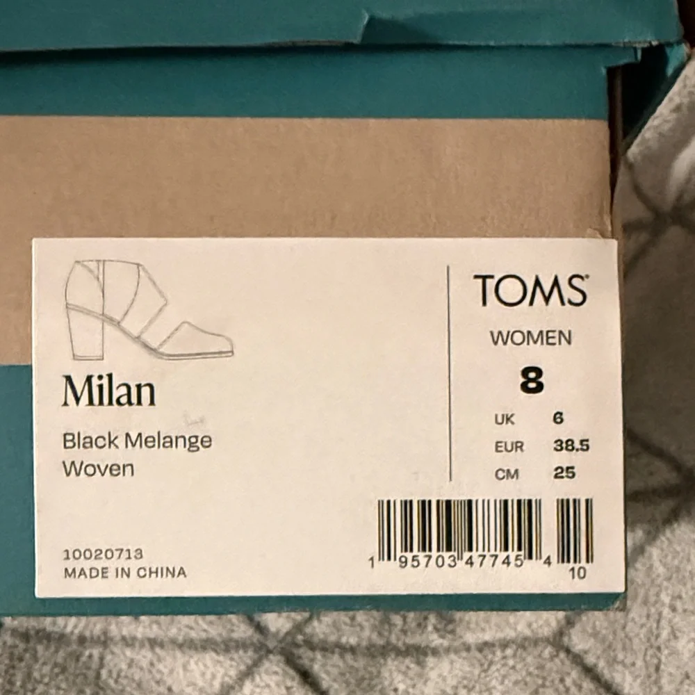 Toms Milan Black Melange Woven Women’s Shoes
